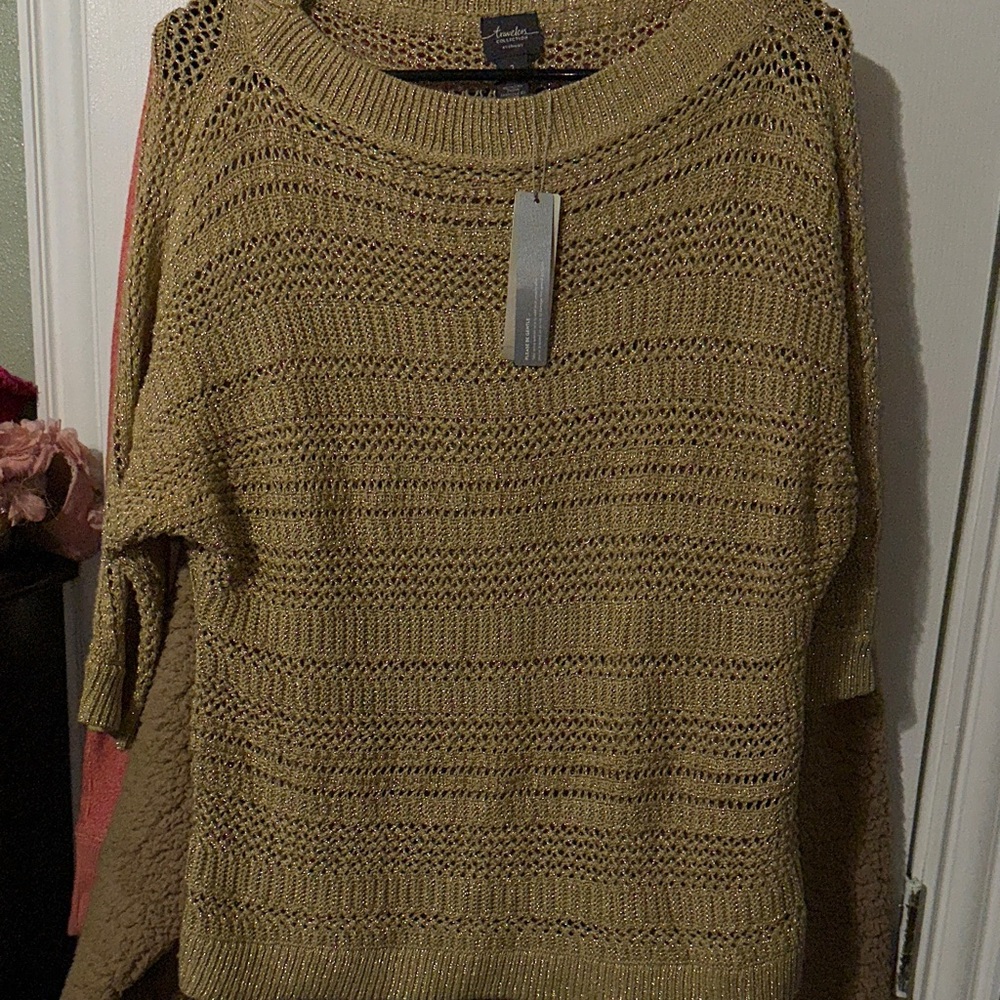 Elegant Metallic Knit Sweater